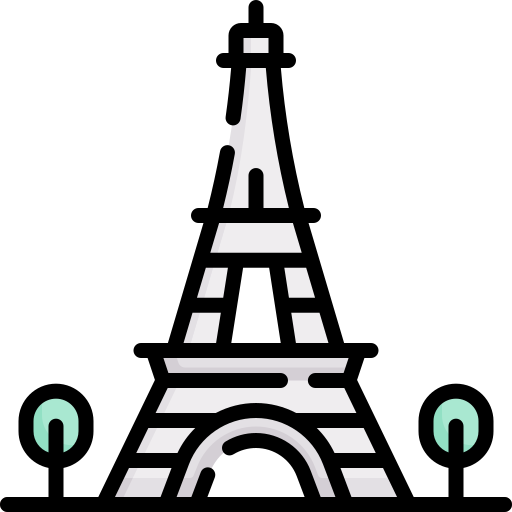 에펠 탑 Special Lineal color icon