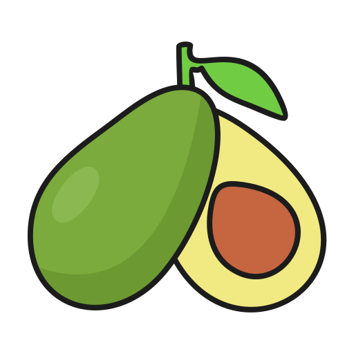 aguacate Generic Outline Color icono