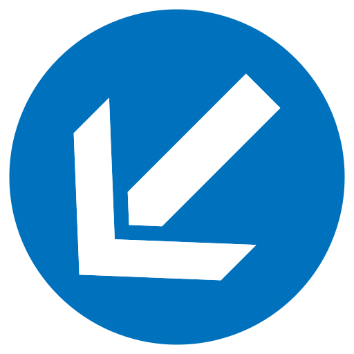 flecha hacia abajo izquierda Generic Flat icono