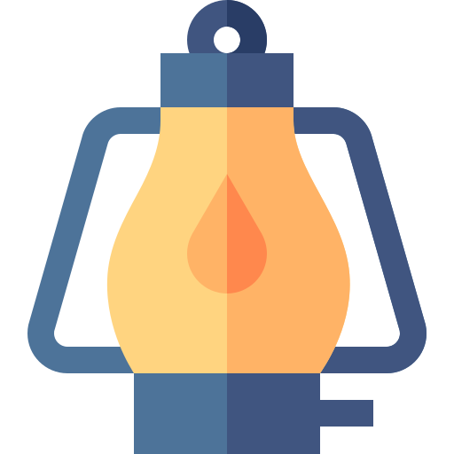 Oil lamp Basic Straight Flat icon
