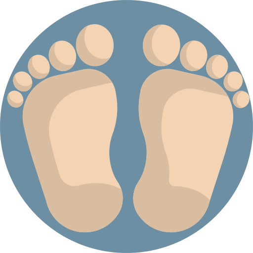 baby voeten Generic Circular icoon