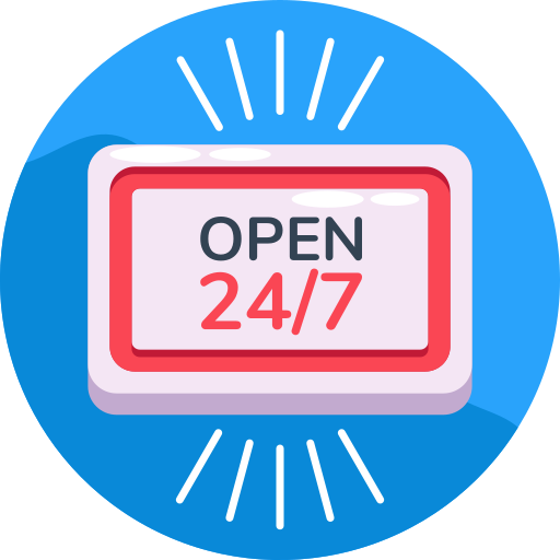 Open 24 hours Generic Circular icon