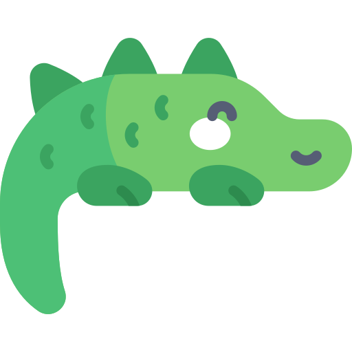 krokodil Kawaii Flat icon