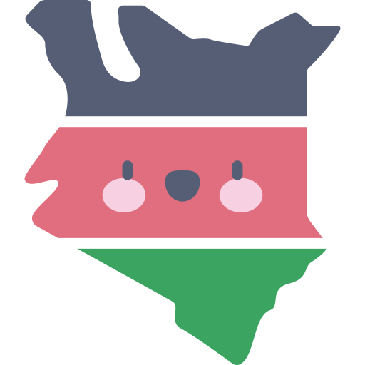 Кения Kawaii Flat иконка