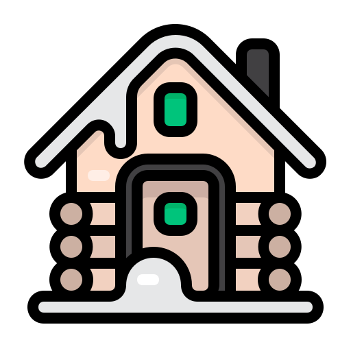 小屋 Generic Outline Color icon