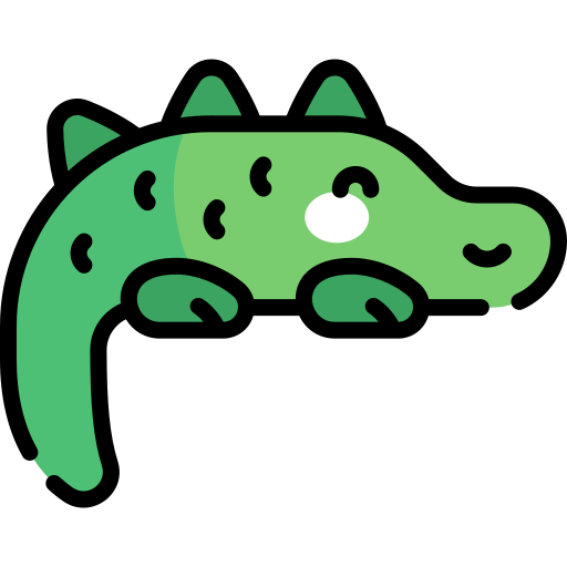 Crocodile Kawaii Lineal color icon
