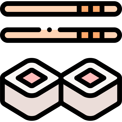 Sushi Detailed Rounded Lineal color icon