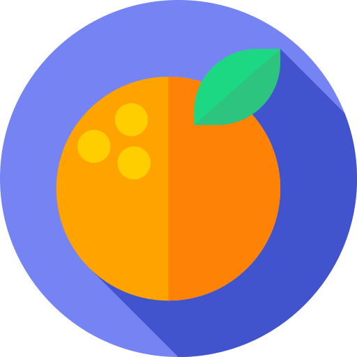 naranja Flat Circular Flat icono