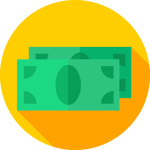 Cash Flat Circular Flat icon