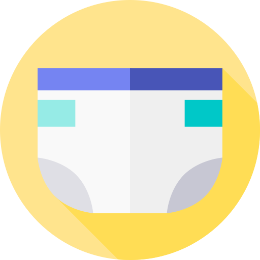 Diaper Flat Circular Flat icon