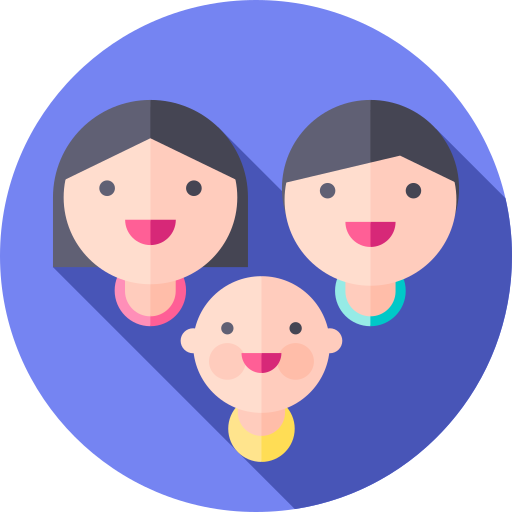 familie Flat Circular Flat icon