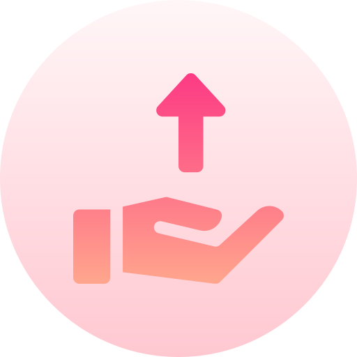 増加 Basic Gradient Circular icon