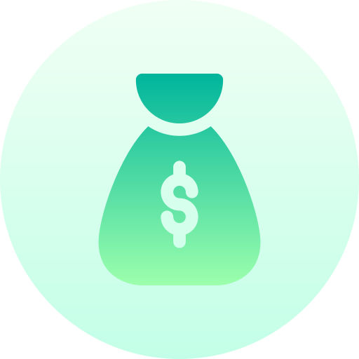 Сумка денег Basic Gradient Circular иконка