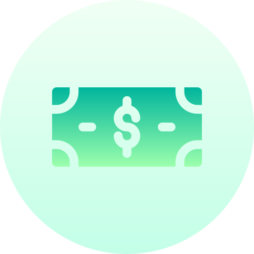 お金 Basic Gradient Circular icon