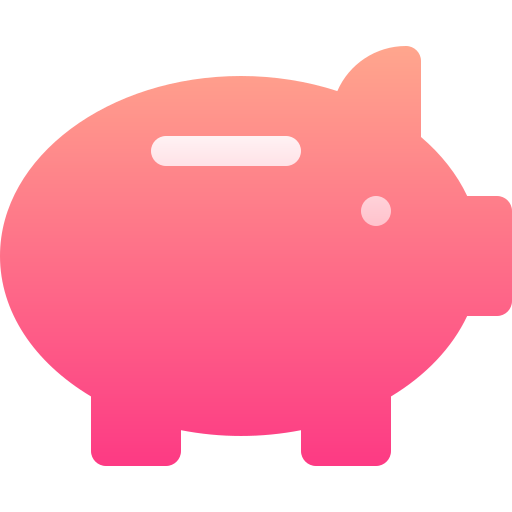 Piggy bank Basic Gradient Gradient icon