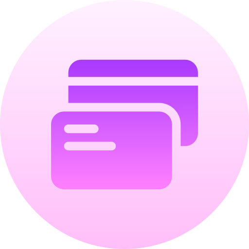 クレジットカード Basic Gradient Circular icon