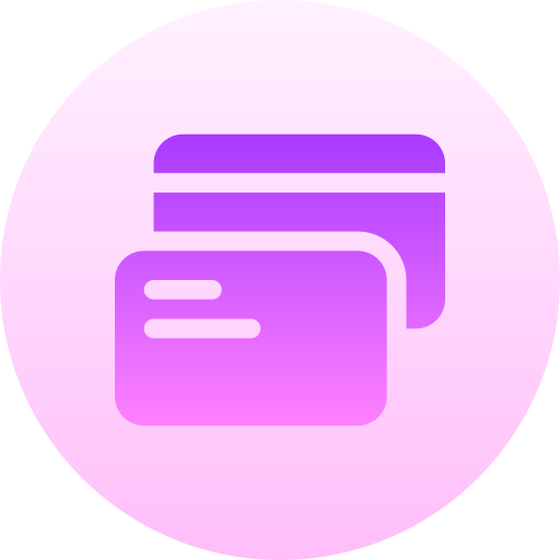 kreditkarte Basic Gradient Circular icon