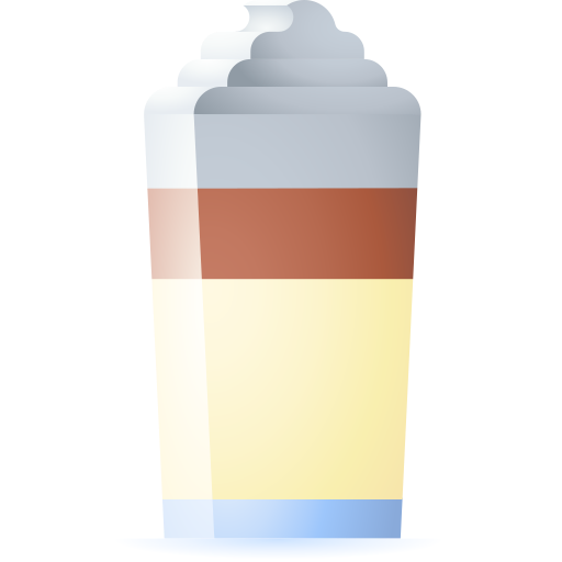 latte macchiato 3D Toy Gradient icono