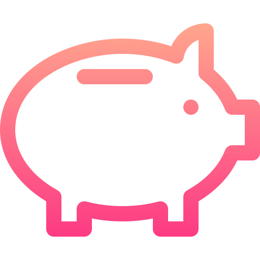 Piggy bank Basic Gradient Lineal color icon