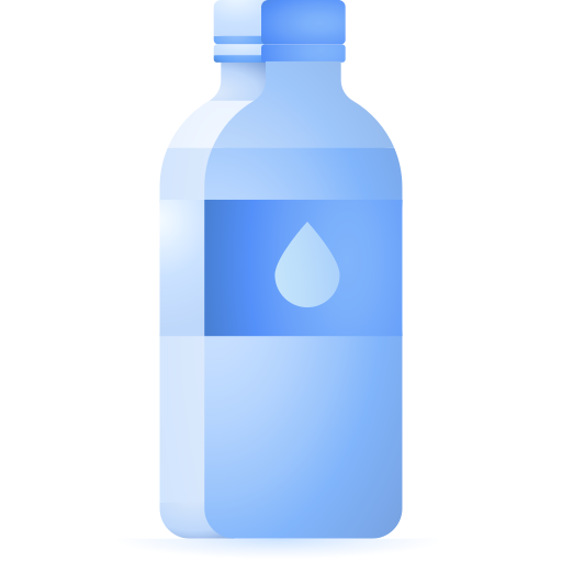 Mineral water 3D Toy Gradient icon