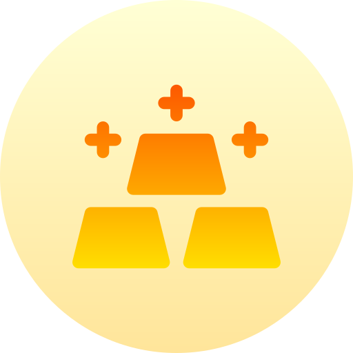 sztabki złota Basic Gradient Circular ikona