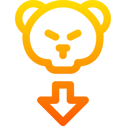 Bear market Basic Gradient Lineal color icon