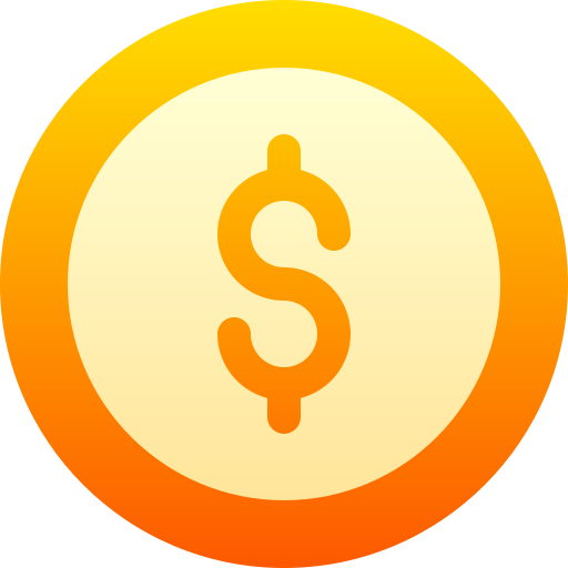 dollar Basic Gradient Gradient icon
