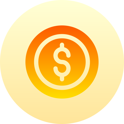 dólar Basic Gradient Circular icono