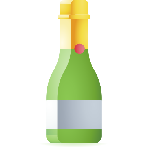 szampan 3D Toy Gradient ikona
