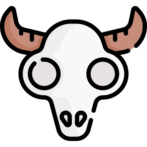 cráneo de ganado Special Lineal color icono