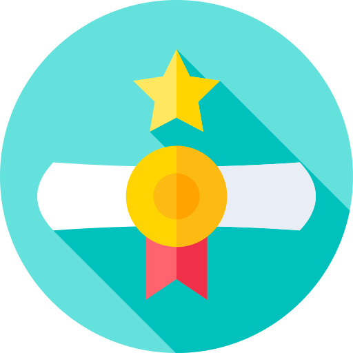 certificado Flat Circular Flat icono