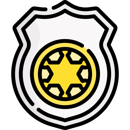 insignia del sheriff Special Lineal color icono
