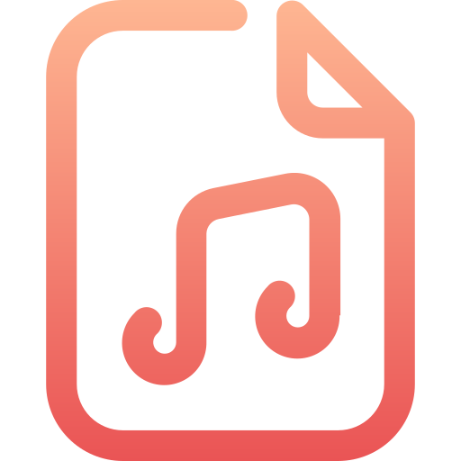 Music file Generic Gradient icon