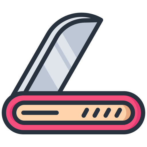 cuchillo del ejército suizo Generic Outline Color icono