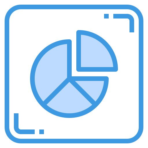 cirkeldiagram itim2101 Blue icoon
