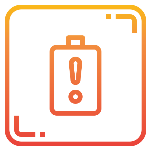 Низкий заряд батареи itim2101 Gradient иконка