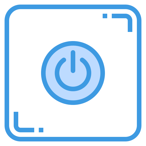 Power button itim2101 Blue icon