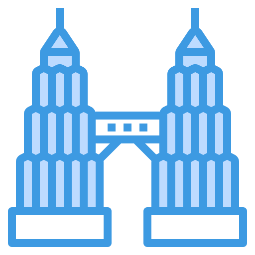 페트로나스 트윈 타워 itim2101 Blue icon