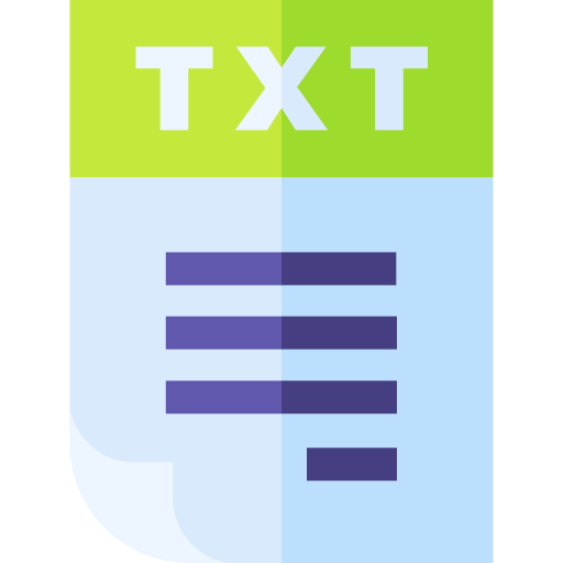 .txt Basic Straight Flat icon