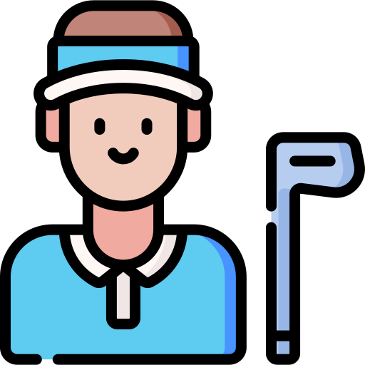 giocatore di golf Special Lineal color icona