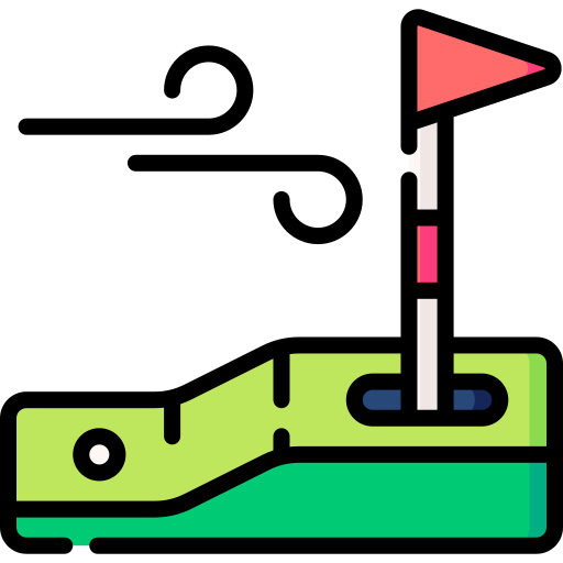 Golf field Special Lineal color icon