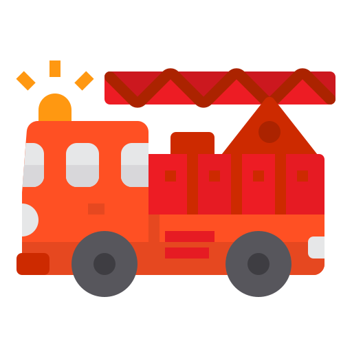 wóz strażacki itim2101 Flat ikona