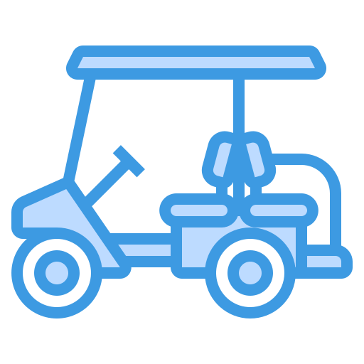 Golf cart itim2101 Blue icon