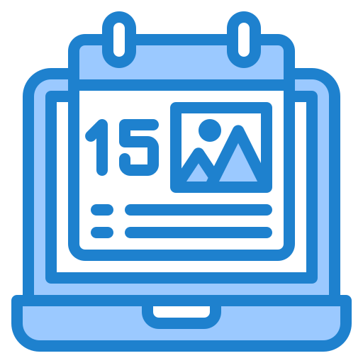 カレンダー srip Blue icon