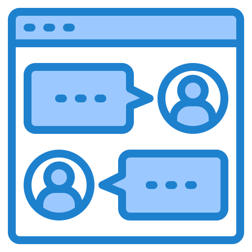 Communication srip Blue icon