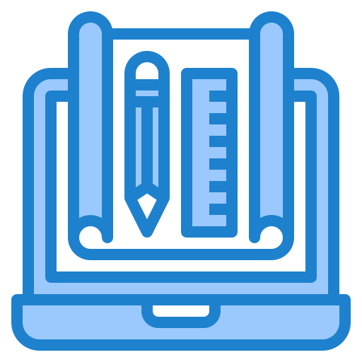 웹 디자인 srip Blue icon