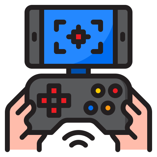 joystick srip Lineal Color icon