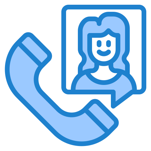 Phone call srip Blue icon
