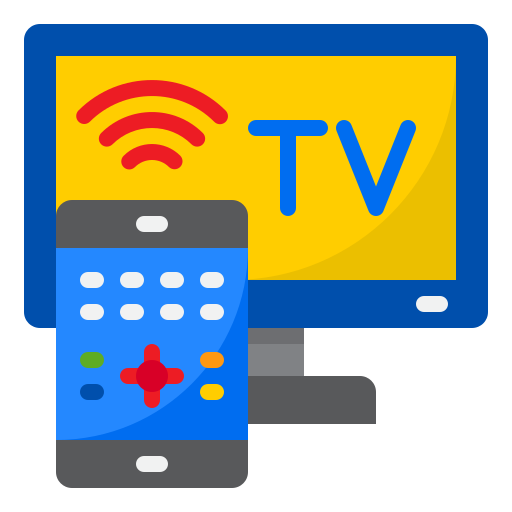 Smart tv srip Flat icon