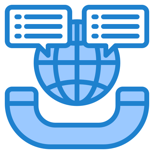 전화 srip Blue icon